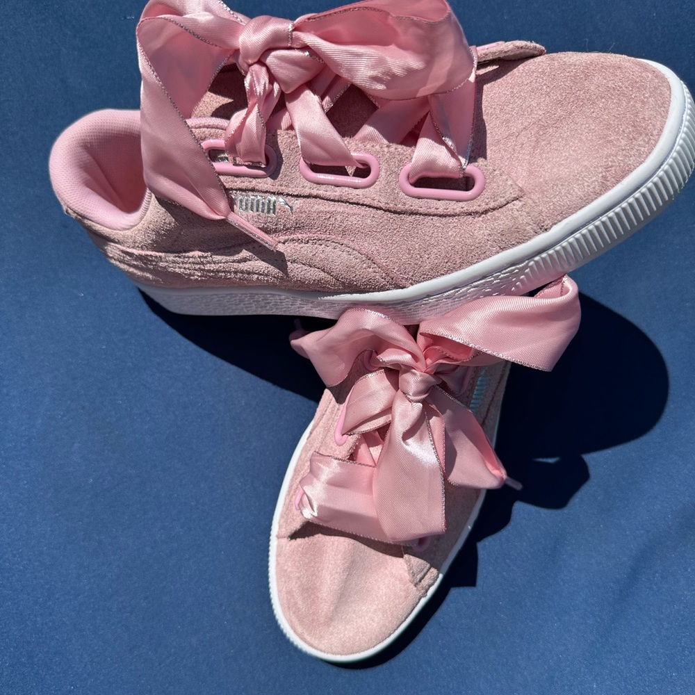 Puma Women's Pink Suede Sneakers